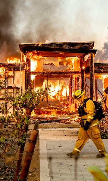The Latest: Crews make progress against California blaze